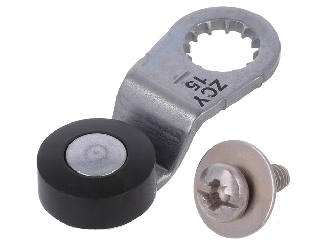 Aandrijfkop; hefboom R 34,4mm, kunststof rol Ø16mm Aandrijfkop; hefboom R 34,4mm, kunststof rol Ø16mm